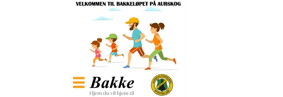 Velkommen til Bakkeløpet for barn og voksne på Aurskog 16.september